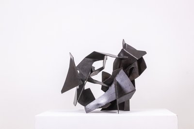 Jean Campa. Sculpture in cut patinated iron. 1980s. LS62181309P