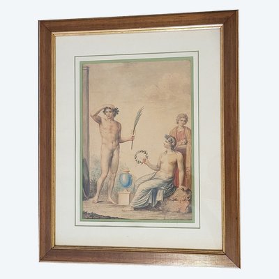 After A Appiani, Watercolor Drawing, Mythological Scene, Late 18th/early 19th Century