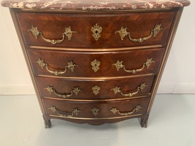 20th century rosewood and mahogany chest of drawers