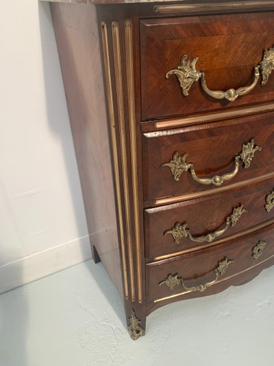 20th century rosewood and mahogany chest of drawers