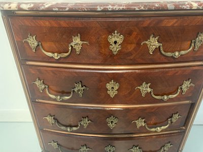 20th century rosewood and mahogany chest of drawers