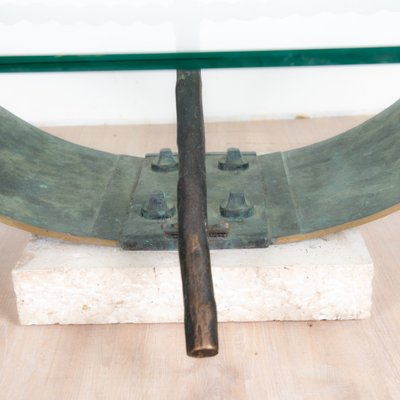 Bronze and Glass Coffee Table from Valenti, Barcelona