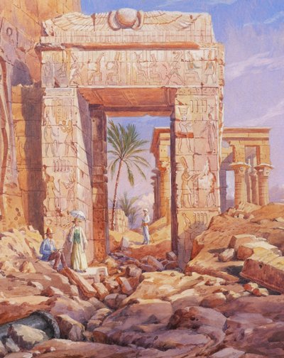 Michael Zeno Diemer, European Couple Visiting The Temple Of Isis At Philae In Egypt