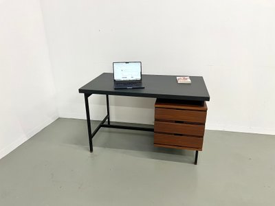 Pierre Guariche desk in teak and lacquered steel