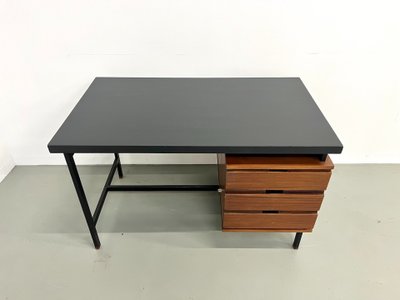 Pierre Guariche desk in teak and lacquered steel