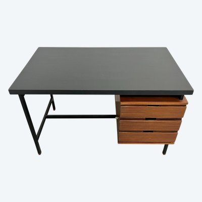 Pierre Guariche desk in teak and lacquered steel