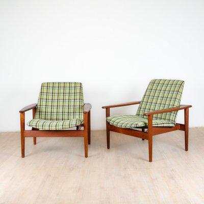 Scandinav Teak Armchairs, Denmark 1960s, Set of 2