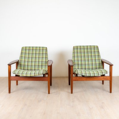 Scandinav Teak Armchairs, Denmark 1960s, Set of 2