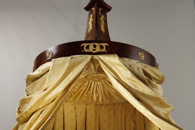 LARGE EMPIRE PERIOD BOAT BED AND CANOPY