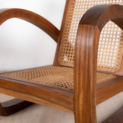 Art Deco Tropical Teak Armchairs, 1960s, Set of 2