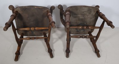 Set of 4 English Windsor style armchairs from the Victorian era