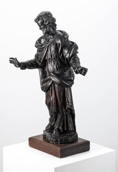 17th-18th century wooden sculpture - Holy man or Christ