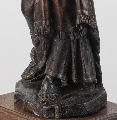 17th-18th century wooden sculpture - Holy man or Christ