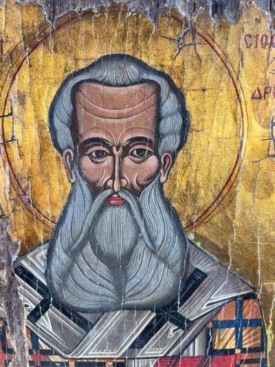 Alte orthodoxe Ikone des Heiligen Athanasius von Alexandria - 18ᵉ Jahrhundert