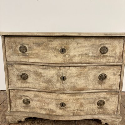 18th century curved chest of drawers