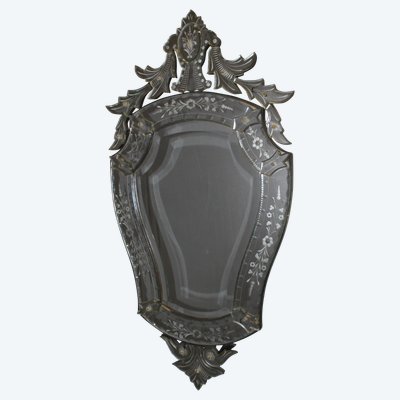 Flower-Decorated Venetian Mirror About 1950