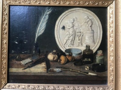 Oil On Canvas- Still Life - Jean Bonvoisin - French School- V. 1800.