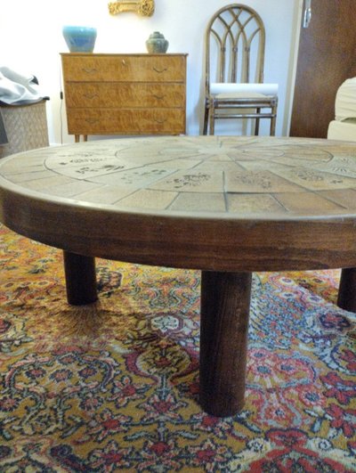 Table Basse - Herbarium - Ceramics - Raymonde Leduc - V. 1960.