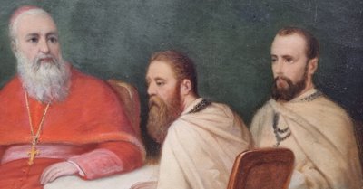 Cardinal Lavigerie and two White Fathers