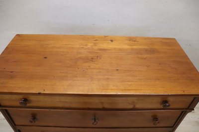 Antique Chest of Drawers in Poplar Wood, Late 19th Century