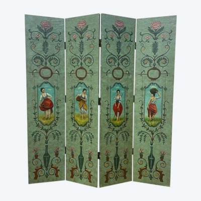 Painted wooden screen