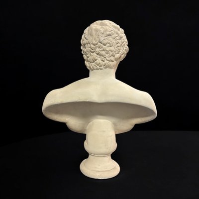 Large bust after the antique Hermes called "antinous Albani" 20th century plaster H 70 cm