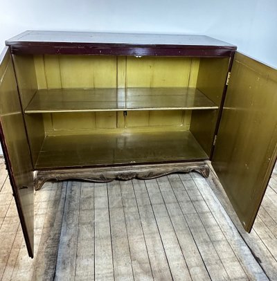 Lacquered wood and brass buffet 1950'S