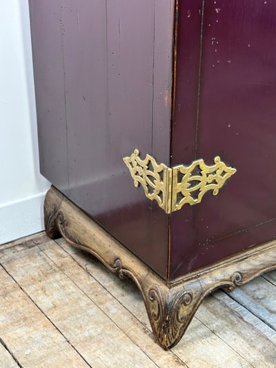 Lacquered wood and brass buffet 1950'S