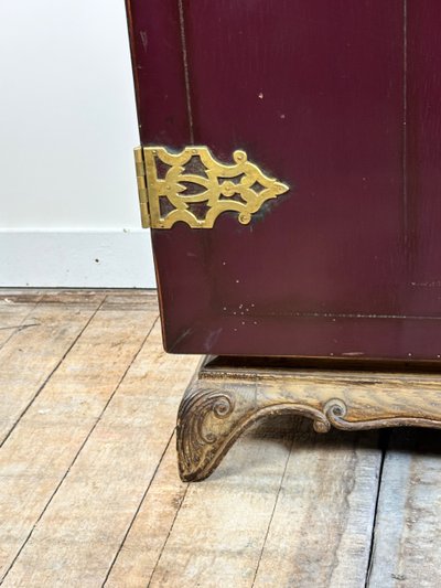 Lacquered wood and brass buffet 1950'S