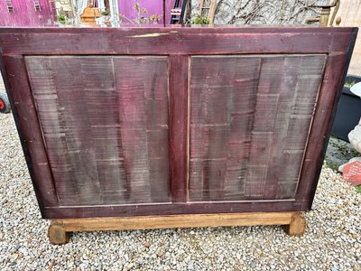 Lacquered wood and brass buffet 1950'S