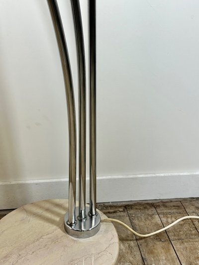 Murano metal and glass Italian Arc floor lamp 1960