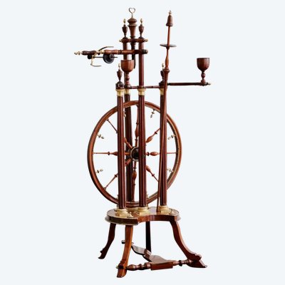 Louis XVI Mahogany Spinning Wheel