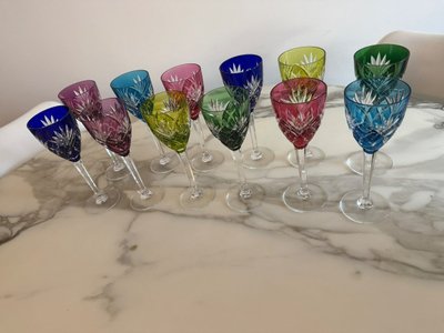 TWELVE SAINT LOUIS GLASSES CHANTILLY MODEL