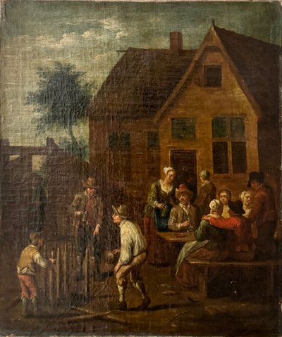 Bowling game, 18th century Dutch school