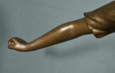 Spelter Sculpture Titled “Sower”, signed A. de Ranieri – Mid 20th century