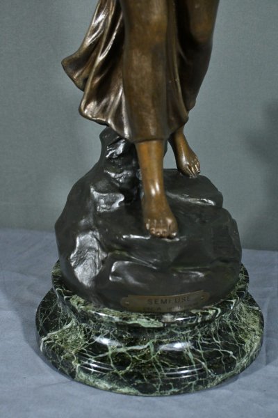 Spelter Sculpture Titled “Sower”, signed A. de Ranieri – Mid 20th century