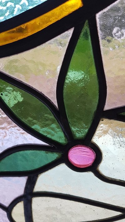 Art Nouveau stained glass window