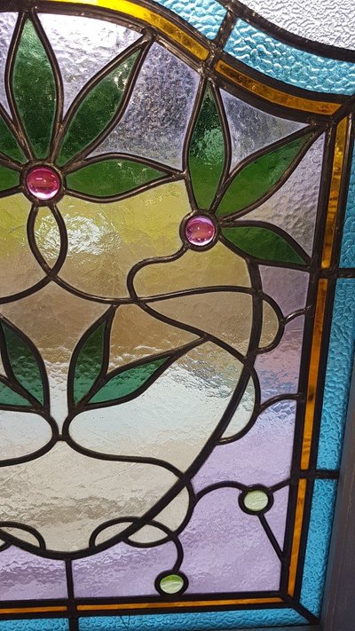 Art Nouveau stained glass window