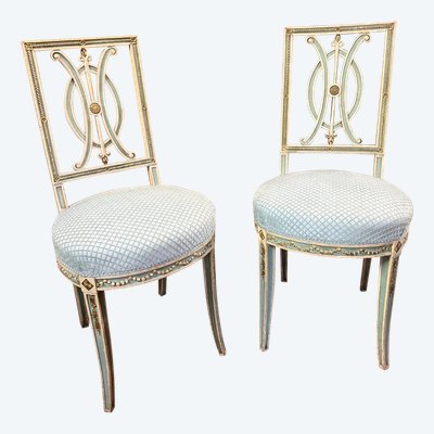 PAIRE DE CHAISES DIRECTOIRE LOUIS XVI