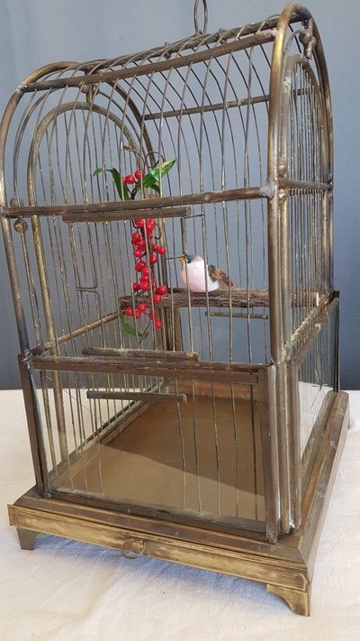 Cage à Oiseaux  - époque Napoléon III  En Laiton