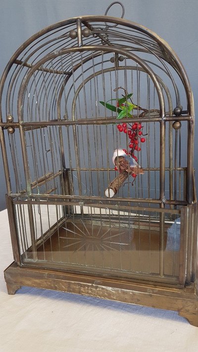 Cage à Oiseaux  - époque Napoléon III  En Laiton