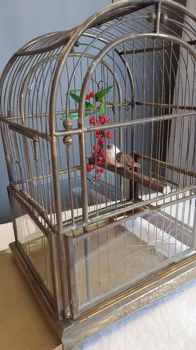 Cage à Oiseaux  - époque Napoléon III  En Laiton