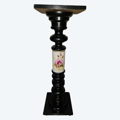 Napoleon III Column Stand - 19th century - In Wood and Ceramic.