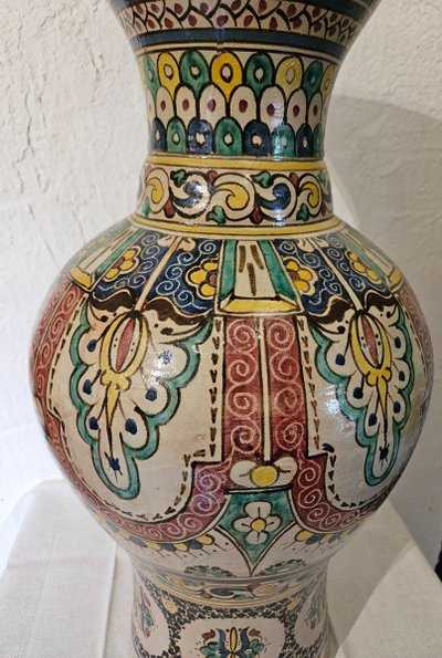 Very Large Moroccan Vase - Fez - Late 19th century