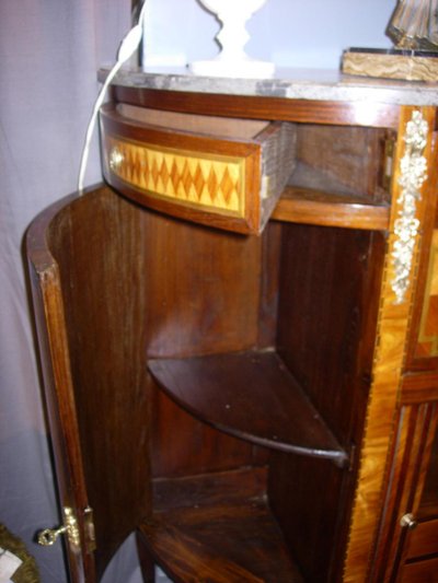 19th century secretary desk with curtain box and side doors