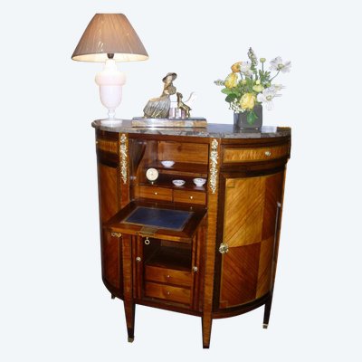 19th century secretary desk with curtain box and side doors