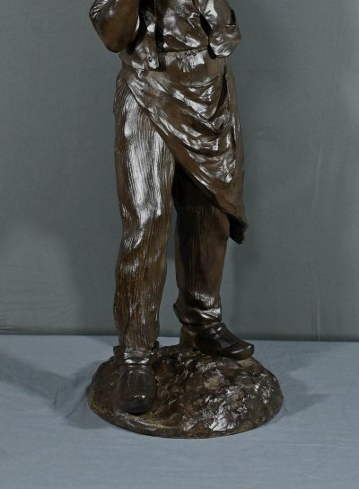 Important Bronze “The Man with the Pipe” signed M. Constant Favre – Late 19th century