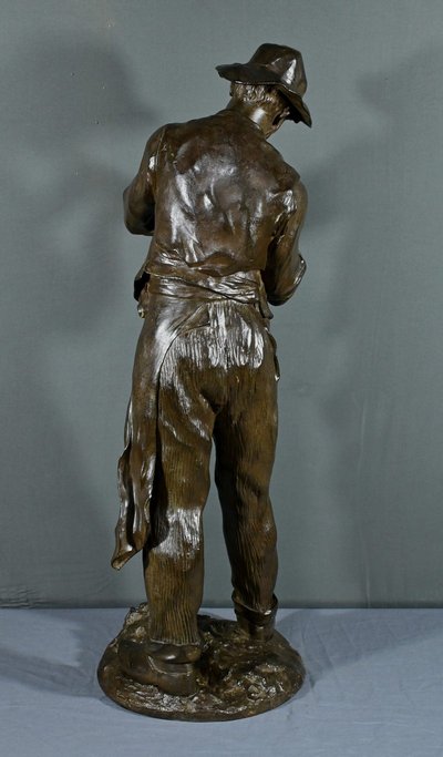 Important Bronze “The Man with the Pipe” signed M. Constant Favre – Late 19th century