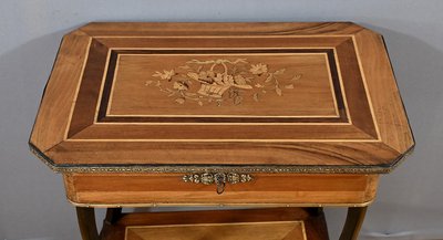 Marquetry Work Table, Napoleon III style – Late 19th century