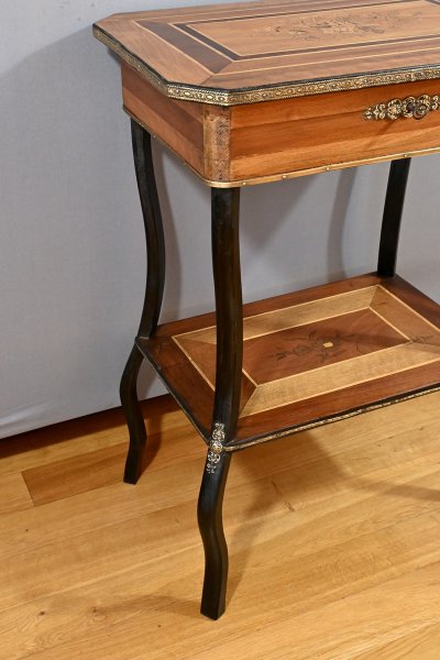 Marquetry Work Table, Napoleon III style – Late 19th century